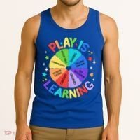 Play Is Learning Teachers Preschool Tank Top thumb 3