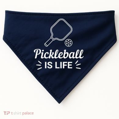 Pickleball Is Life Dink Enthusiast Gift. USA-Made Doggie Bandana