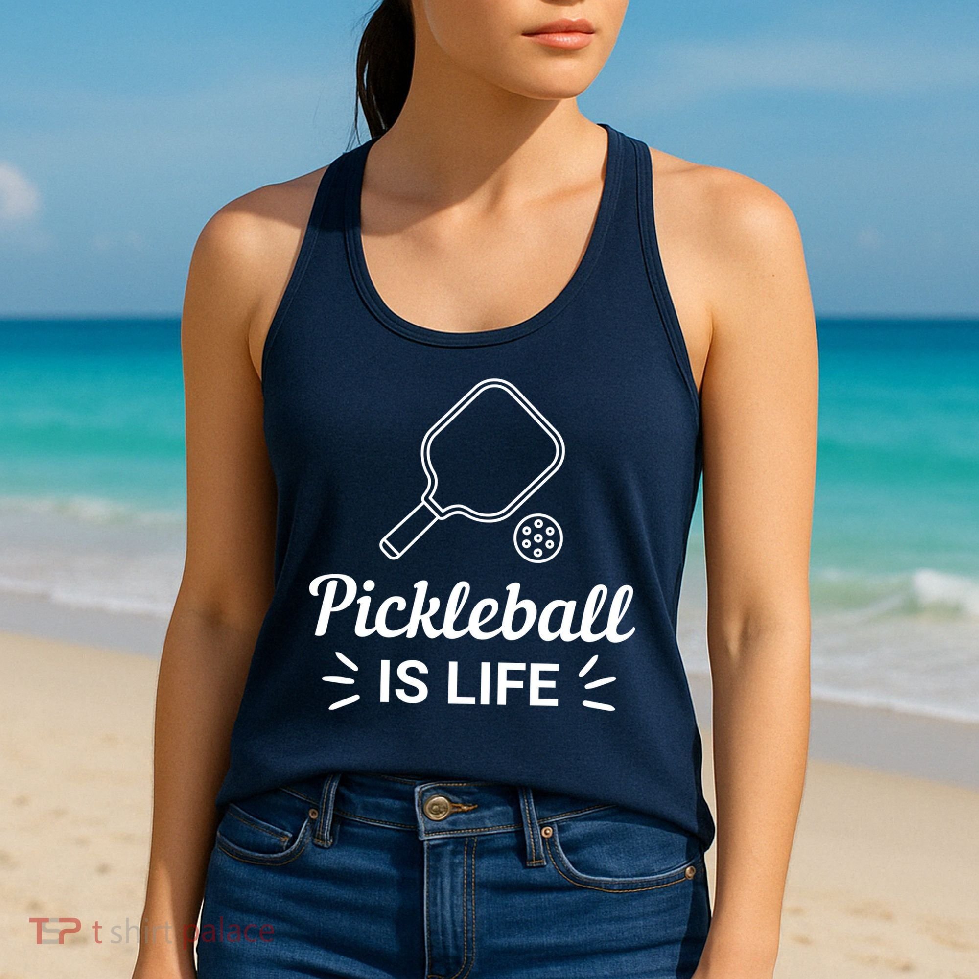 Pickleball Is Life Dink Enthusiast Gift. Women's Tank Top