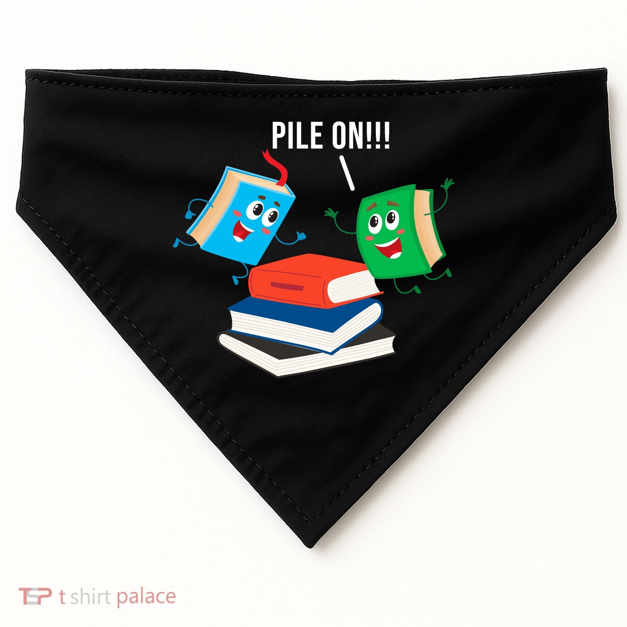 Pile On Books USA-Made Doggie Bandana