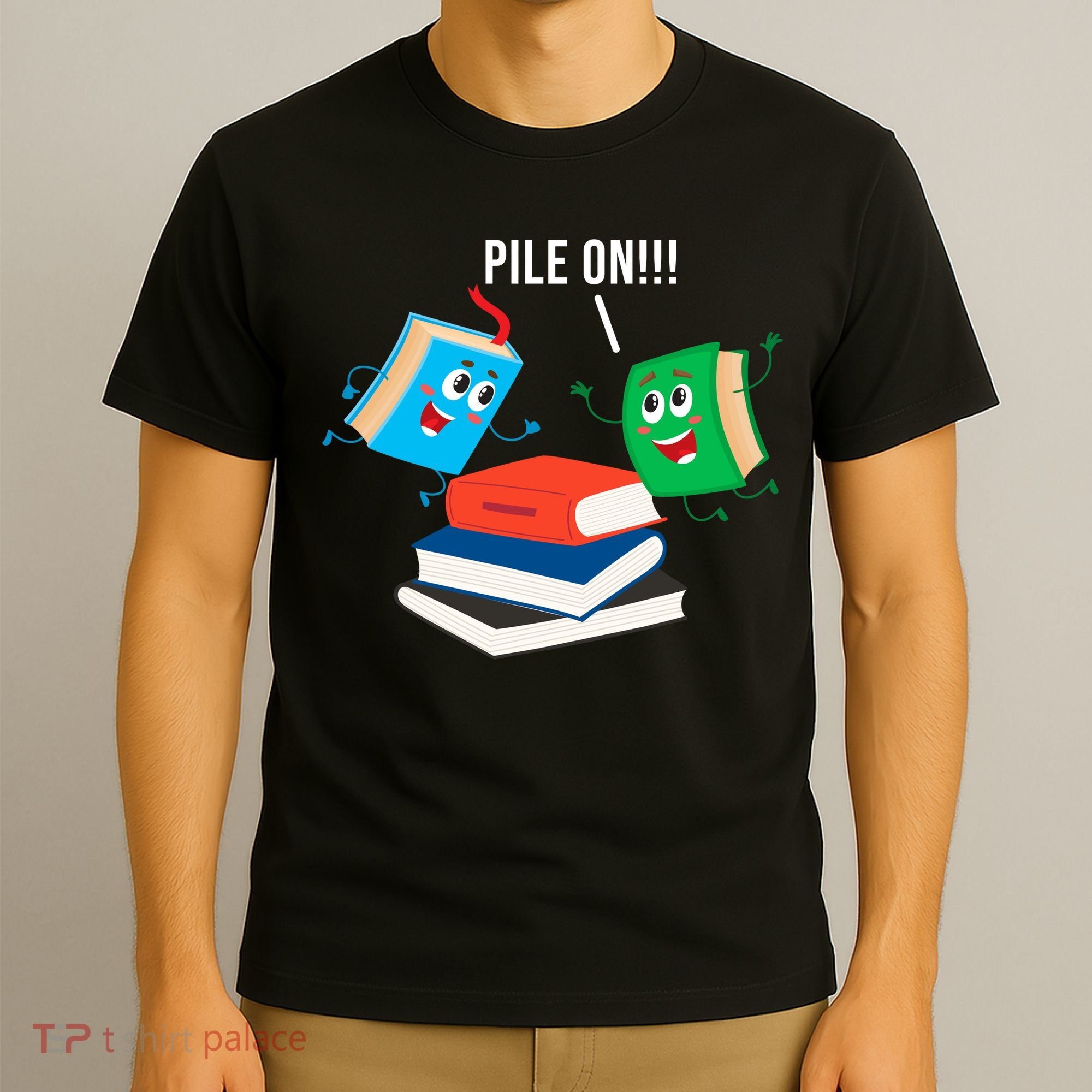 Pile On Books T-Shirt