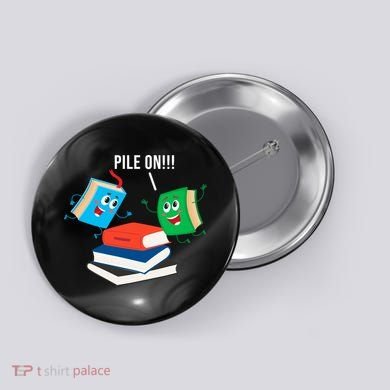Pile On Books Button