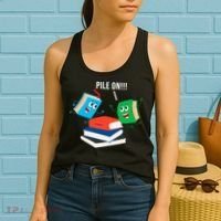 Pile On Books Women's Tank Top thumb 2