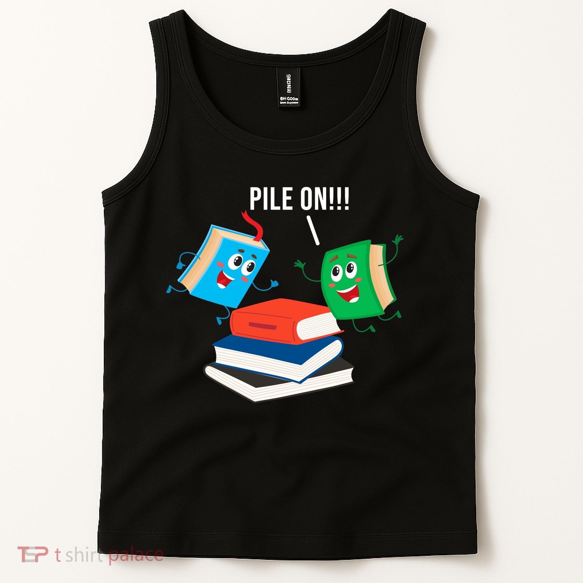 Pile On Books Tank Top