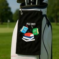 Pile On Books Golf Towel thumb 2