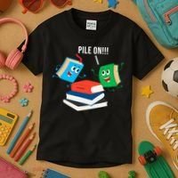 Pile On Books Kids T-Shirt thumb 3