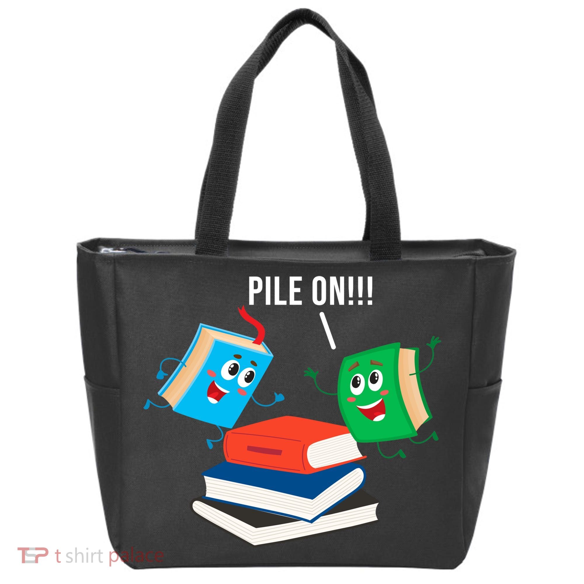 Pile On Books Tote Bag