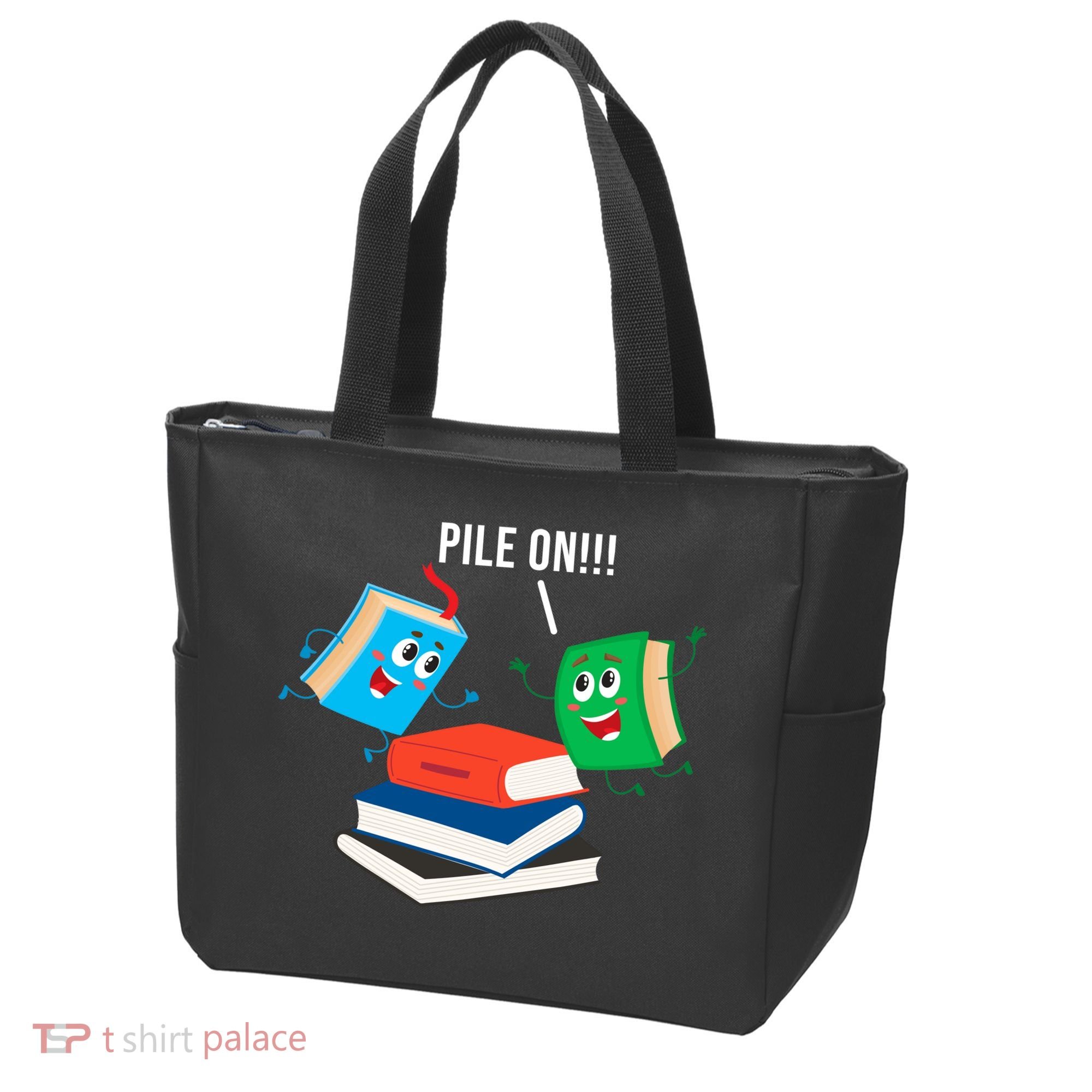 Pile On Books Tote Bag