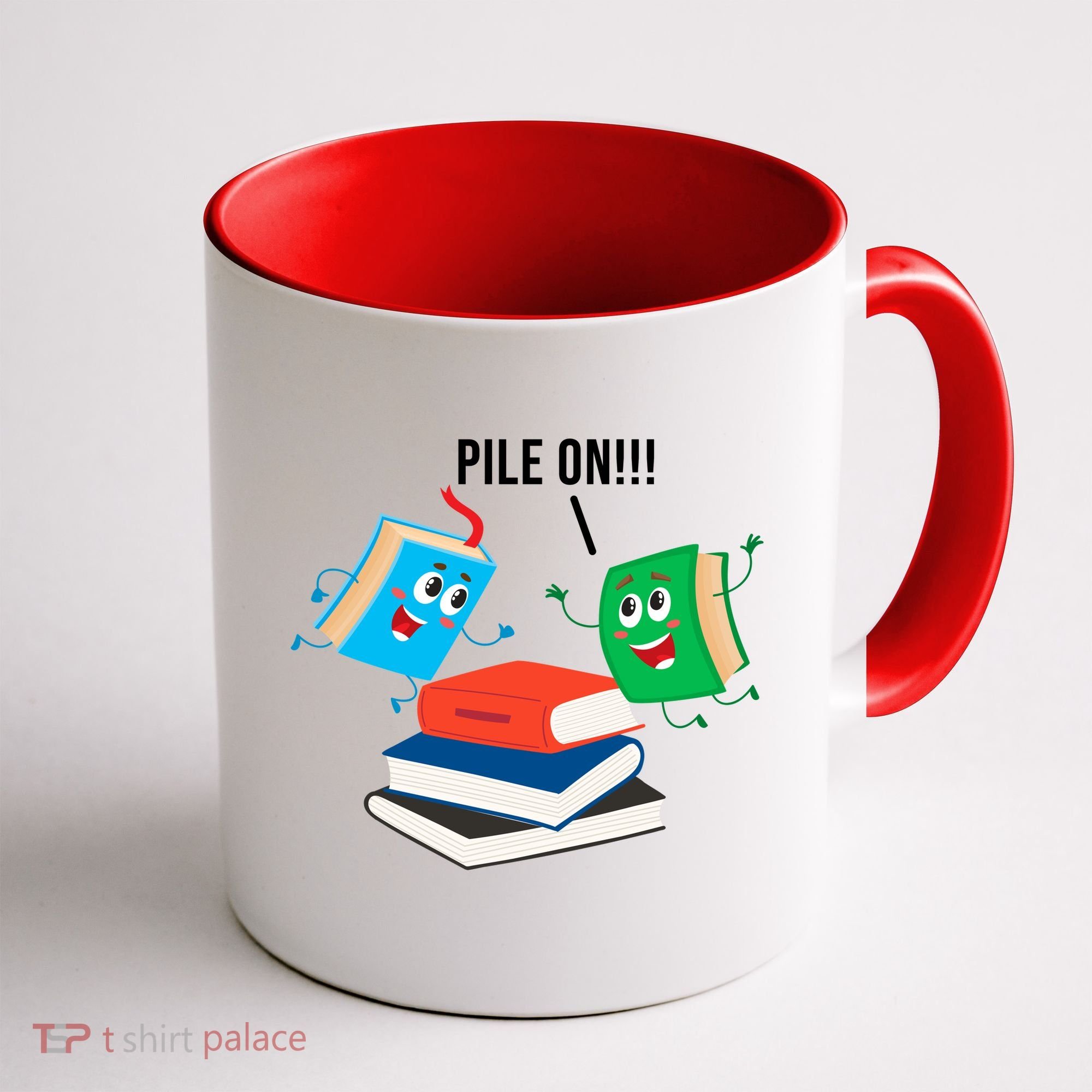 Pile On Books Coffee Mug