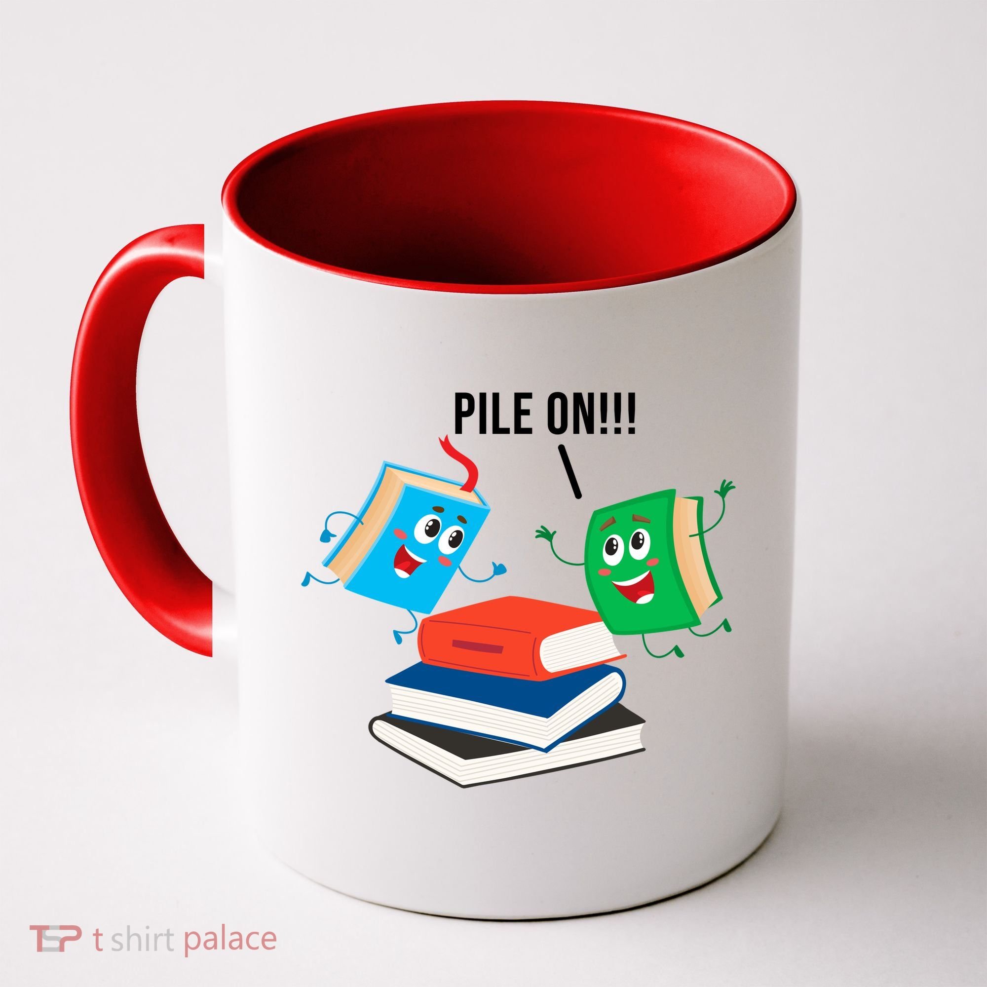 Pile On Books Coffee Mug