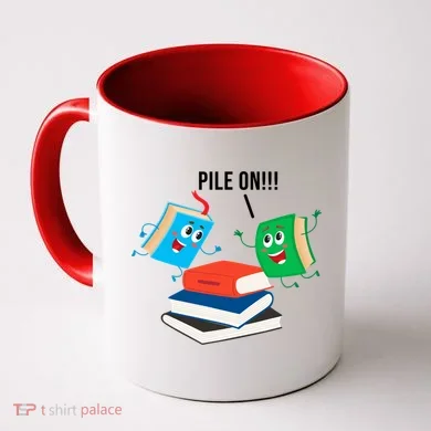 Pile On Books Coffee Mug
