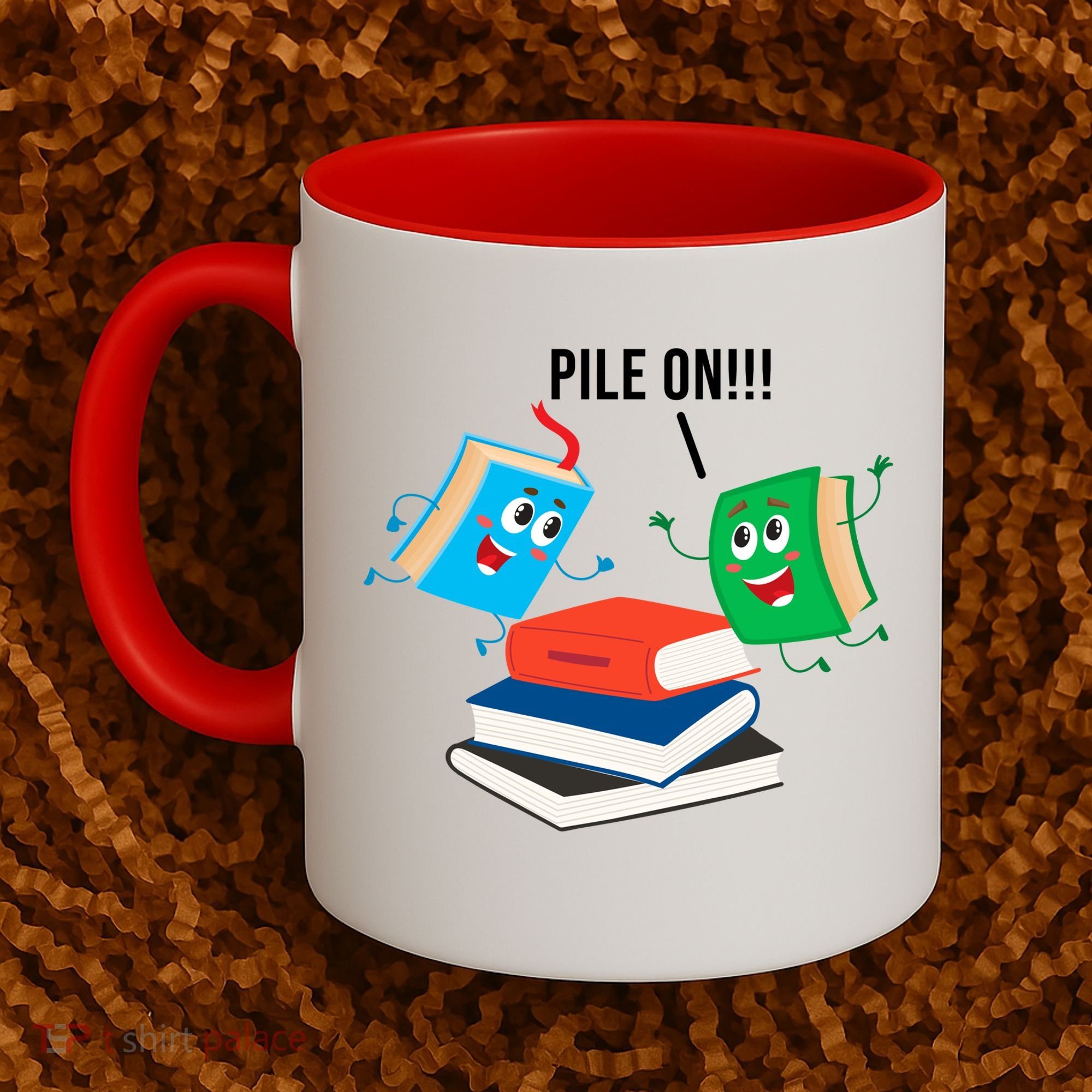 Pile On Books Coffee Mug