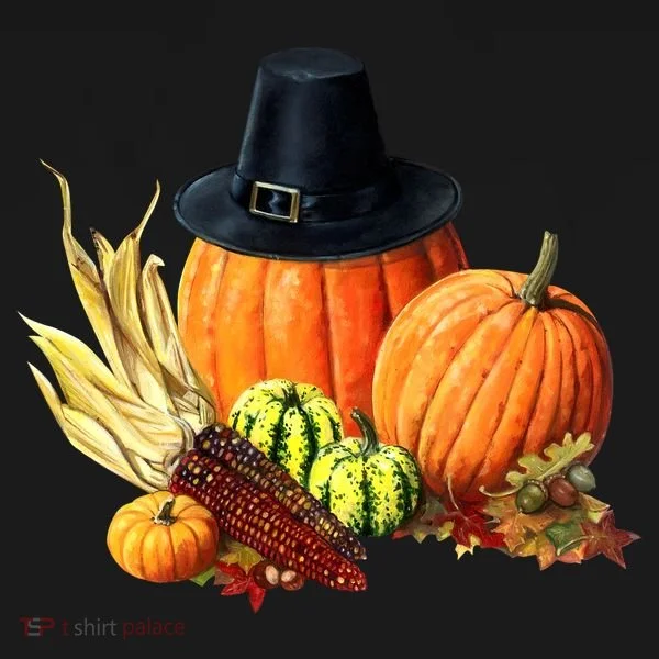 Pilgrim Thanksgiving Button