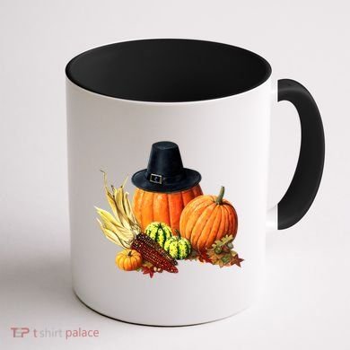 Pilgrim Thanksgiving Coffee Mug back