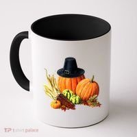 Pilgrim Thanksgiving Coffee Mug thumb 0