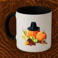 Pilgrim Thanksgiving Coffee Mug thumb 2