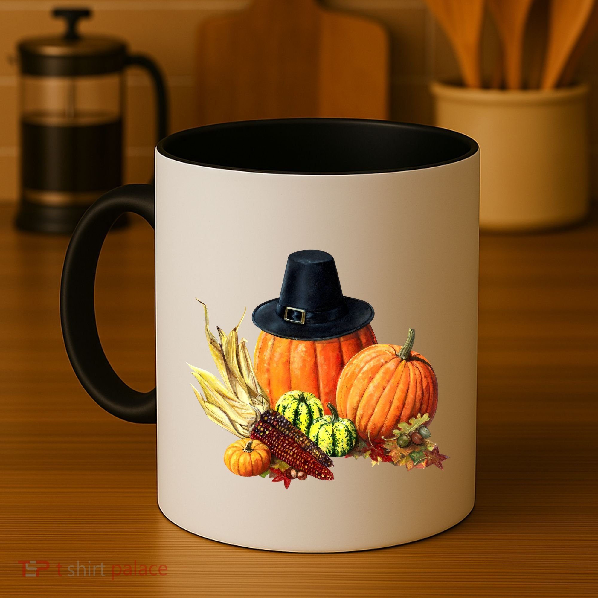 Pilgrim Thanksgiving Coffee Mug