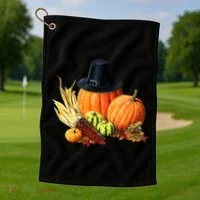 Pilgrim Thanksgiving Golf Towel thumb 1