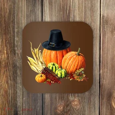 Pilgrim Thanksgiving Coaster