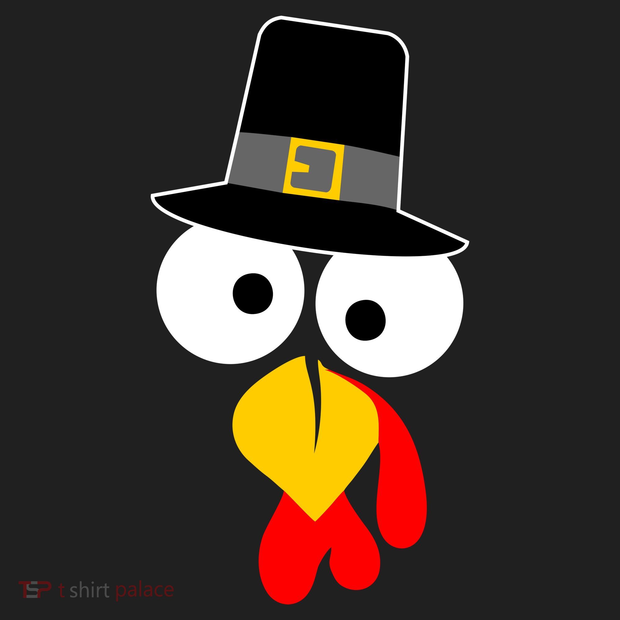 Pilgrim Turkey Big Face Thanksgiving Women's Sweatshirt