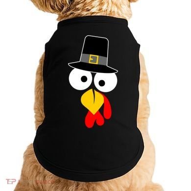 Pilgrim Turkey Big Face Thanksgiving Doggie Tank