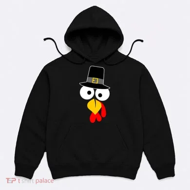 Pilgrim Turkey Big Face Thanksgiving Hoodie