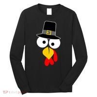 Pilgrim Turkey Big Face Thanksgiving Long Sleeve Shirt thumb 0