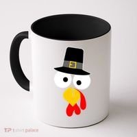 Pilgrim Turkey Big Face Thanksgiving Coffee Mug thumb 0