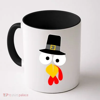 Pilgrim Turkey Big Face Thanksgiving Coffee Mug