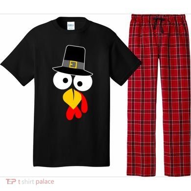 Pilgrim Turkey Big Face Thanksgiving Pajama Set