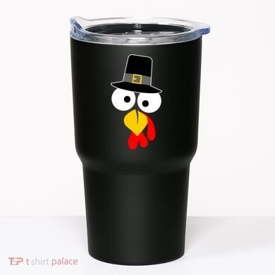 Pilgrim Turkey Big Face Thanksgiving Tumbler