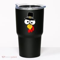 Pilgrim Turkey Big Face Thanksgiving Tumbler thumb 0
