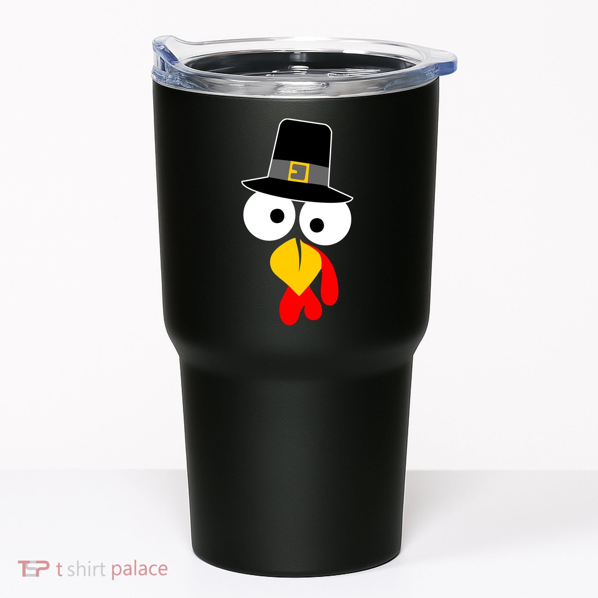 Pilgrim Turkey Big Face Thanksgiving Tumbler