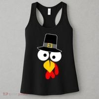 Pilgrim Turkey Big Face Thanksgiving Women's Tank Top thumb 3