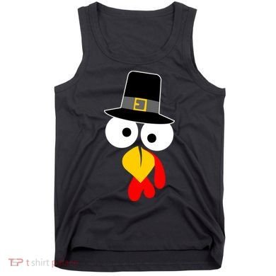Pilgrim Turkey Big Face Thanksgiving Tank Top