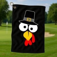 Pilgrim Turkey Big Face Thanksgiving Golf Towel thumb 1