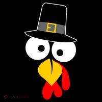 Pilgrim Turkey Big Face Thanksgiving Kids Sweatshirt thumb 2