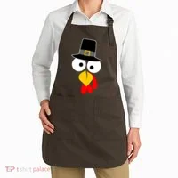 Pilgrim Turkey Big Face Thanksgiving Apron thumb 2