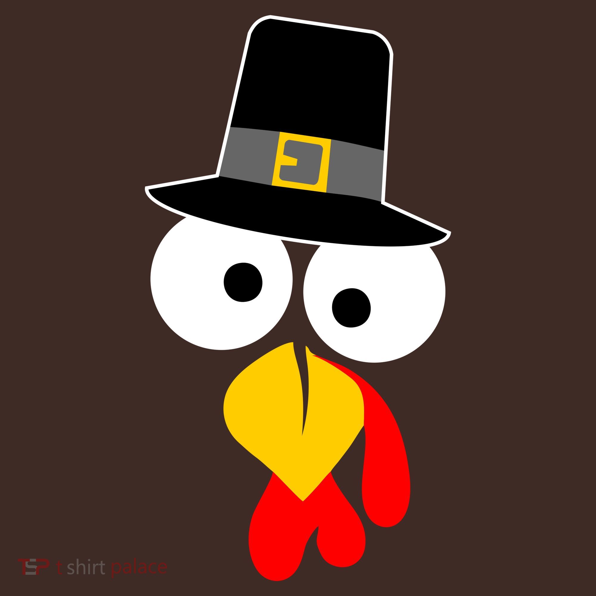 Pilgrim Turkey Big Face Thanksgiving Coaster