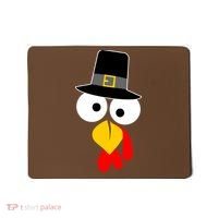 Pilgrim Turkey Big Face Thanksgiving Mousepad thumb 0