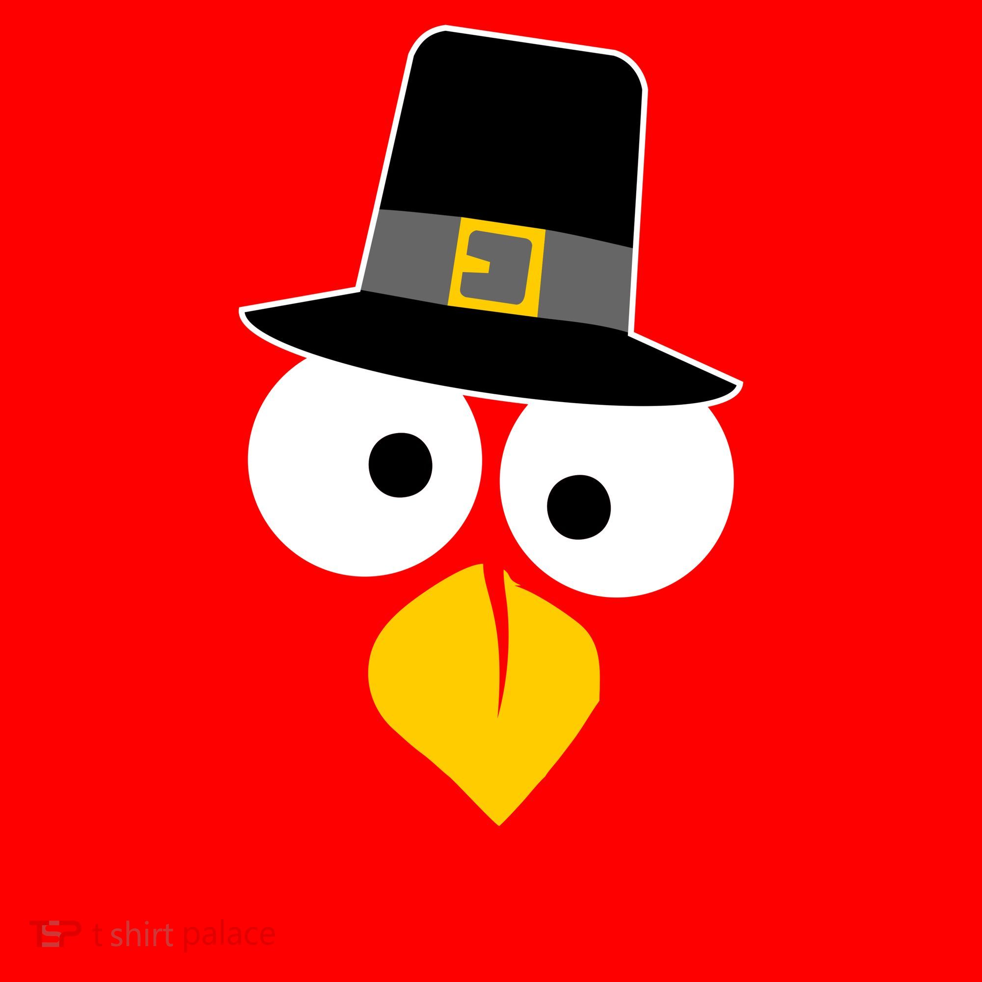 Pilgrim Turkey Big Face Thanksgiving Santa Hat