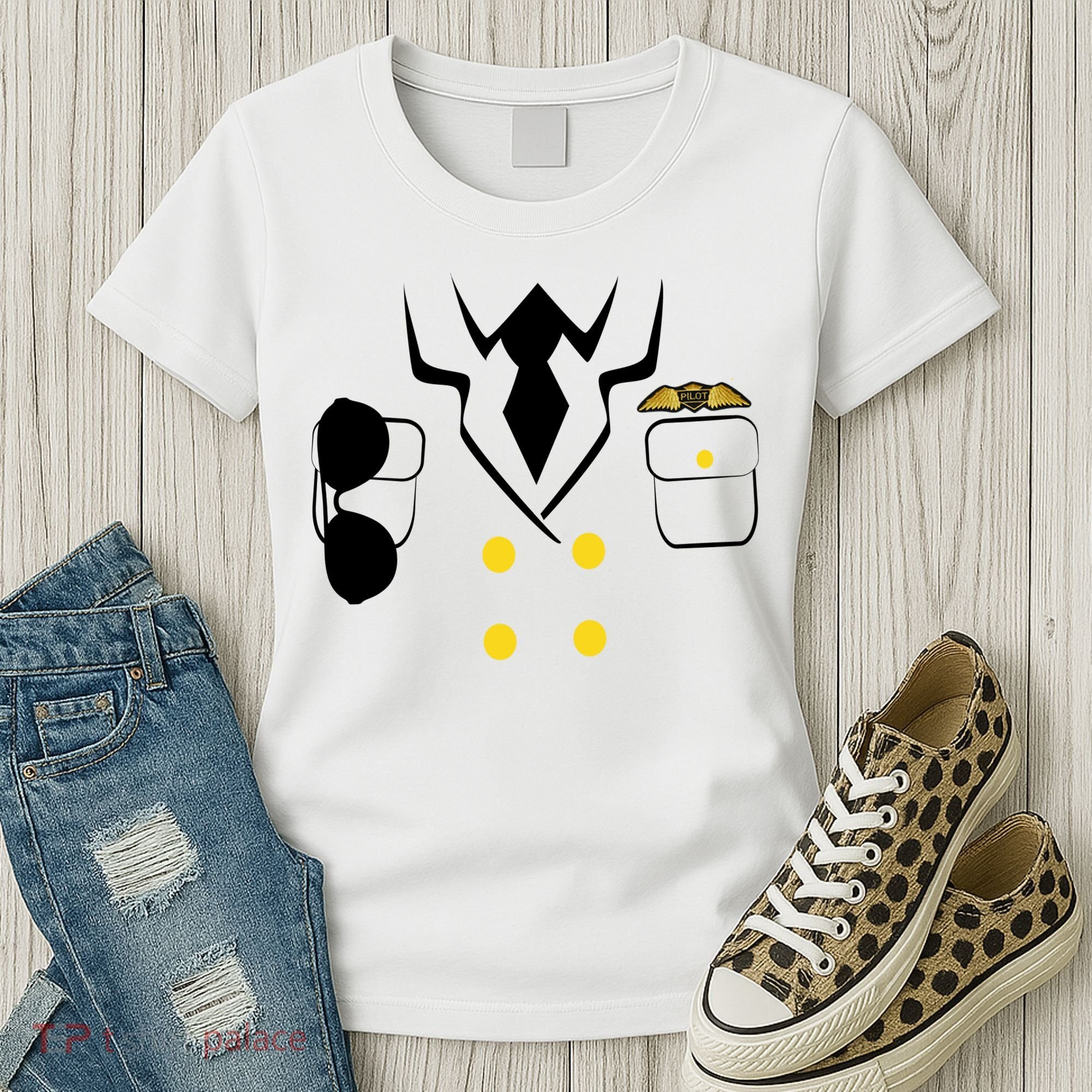 Pilot Costume Uniform Women's T-Shirt
