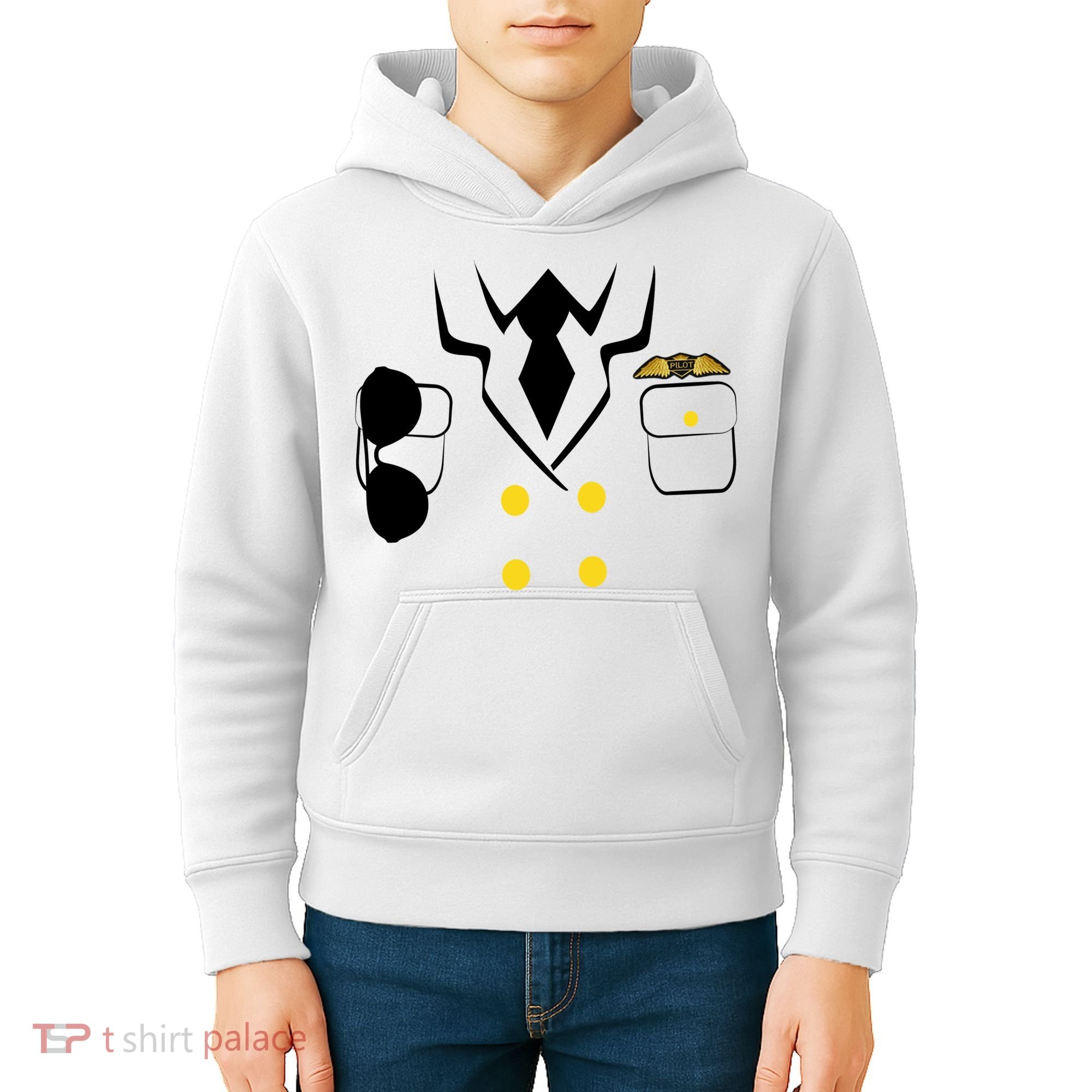Pilot Costume Uniform Kids Hoodie
