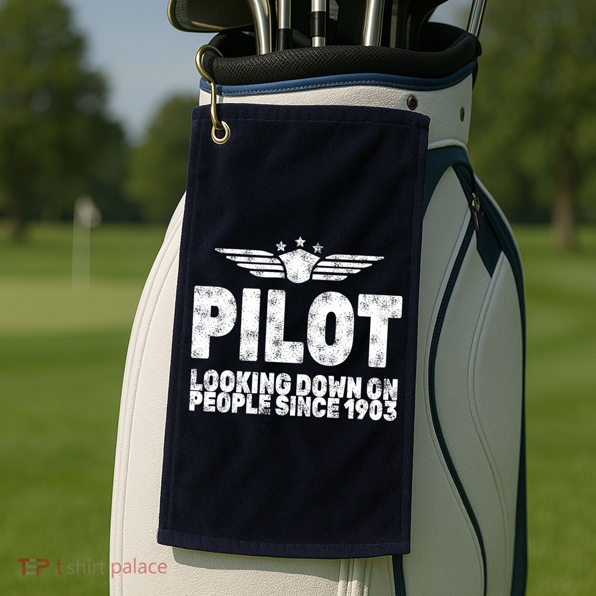 Pilot Looking Down On People Since 1903 Golf Towel