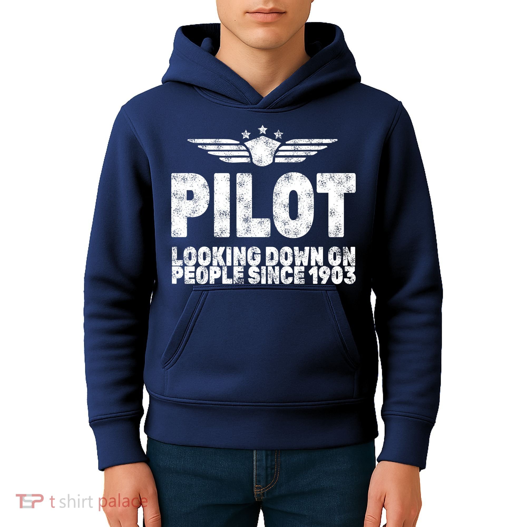 Pilot Looking Down On People Since 1903 Kids Hoodie