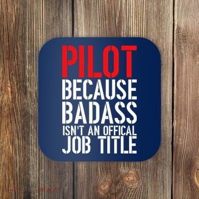 Pilot Official Job Title Coaster