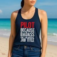 Pilot Official Job Title Women's Tank Top thumb 2