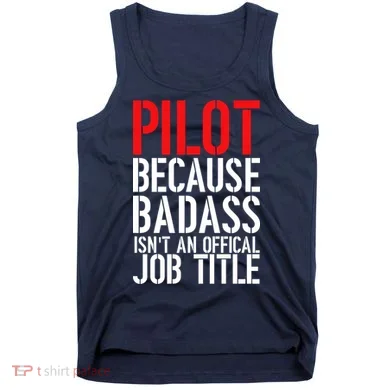 Pilot Official Job Title Tank Top