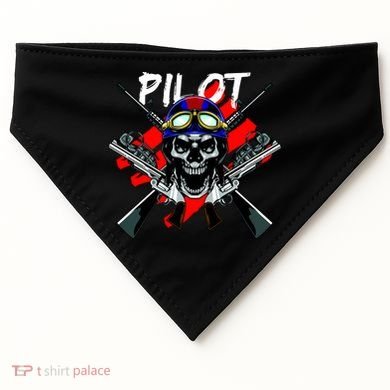 Pilot Skull USA-Made Doggie Bandana