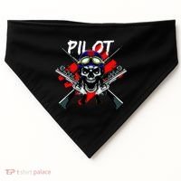 Pilot Skull USA-Made Doggie Bandana thumb 0
